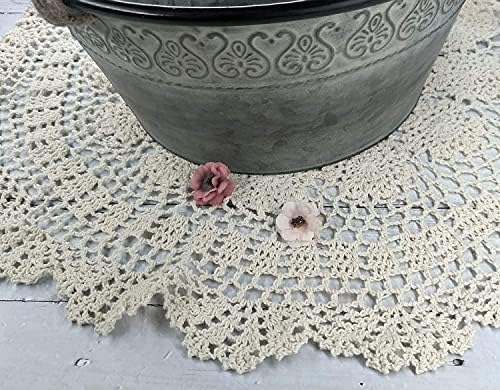 Honra Orraphtstu Baby Photoshoots Props Blanket Newborn Photography Crochet Rug Photo Posing Layer Vintage (Cream BM) - Image 5