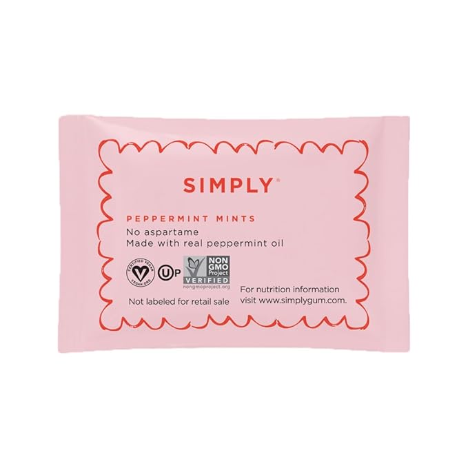 SIMPLY Peppermint "Mint to Be" Bachelorette Individually Wrapped Breath Mints in Bulk, 50 Packets (2 per Packet) | Wedding, Bridal Shower, Bachelorette, Party Favors