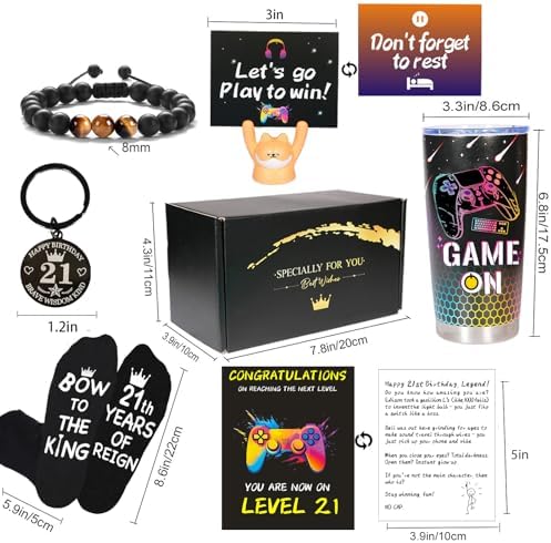 Carselage 21 Year Old Boy Gifts, 21th Birthday Gifts Decorations for Son - Image 3