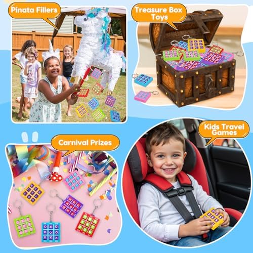 24PCS Tic Tac Toe Game Party Favors Goodie Bags Stuffers for Kids 4-8 8-12 - Image 5