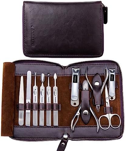 FAMILIFE Stainless Steel Manicure Set 11-in-1 Professional Nail Clipper Kit by FAMILIFE