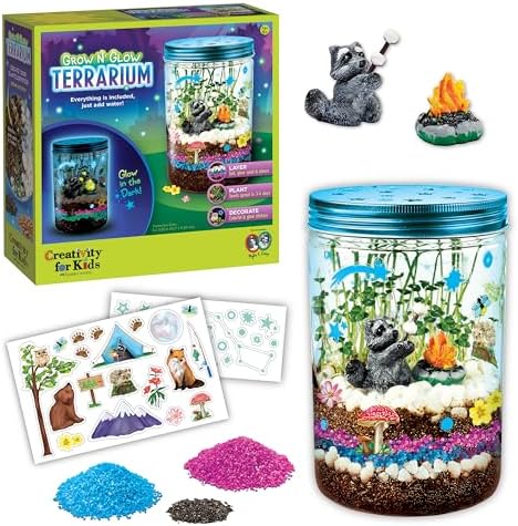 Creativity for Kids Grow 'N Glow Terrarium Kit - Educational Science Kits | Screen Free Summer Fun Activities | Gifts for Boys and Girls | Craft and STEM Projects (Ages 6+) by CreativityforKids