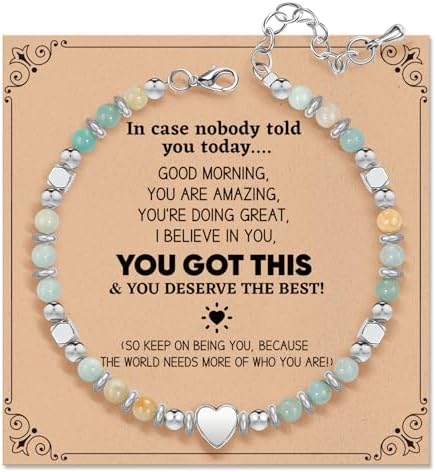 Inspirational Gifts Bracelets for Women, Healing Natural Stone Bracelets by ZOKCC
