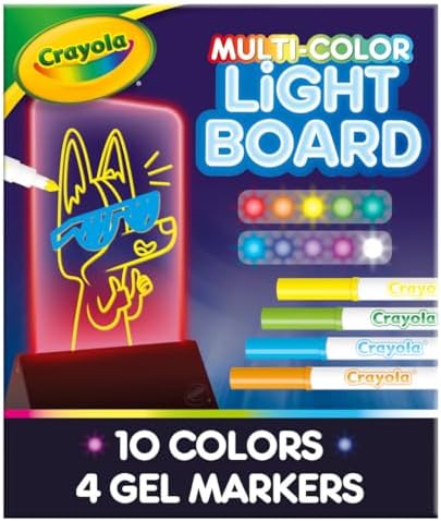 Crayola Multi-Color Light Board, Light Up Drawing Toy, Desk Toy, Doodle Pad, Glow Art, Gifts, Toys Boys & Girls, Ages 6, 7, 8 - Image 2