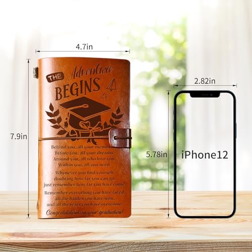 PRSTENLY Graduation Gifts Leather Journal, Graduation Gifts for Hers Him - Image 2