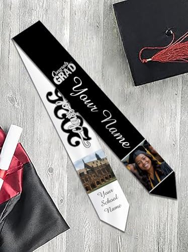 Personalized Graduation Stole Sash Custom Class of 2026 Congratulation Graduation Gifts with Photo - Image 7