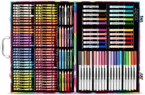 Crayola Inspiration Art Case Coloring Set - Tie-Dye (140ct), Art Supplies Set For Kids, Travel Drawing Kit, Gift for Girls & Boys, Ages 5+ [Amazon Exclusive] - Image 6