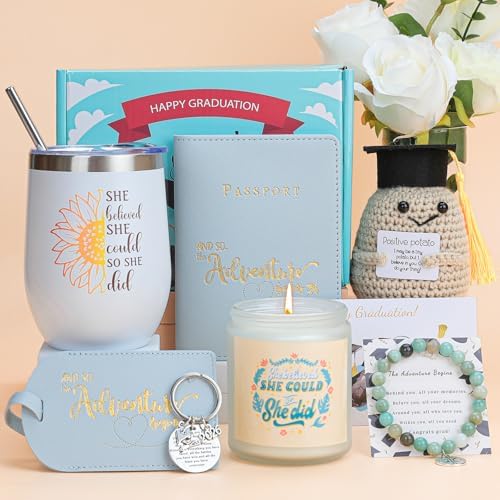 Graduation Gift for Her 2026,She Believed She Could So She Did,Congratulation College High School Graduation Tumbler Gift Set by PENGTAI