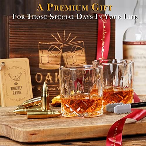 Gifts for Men Dad Husband, Father's Day Anniversary Birthday Gifts for Him Boyfriend, Reusable Stainless Steel Whiskey Stones and Whiskey Glasses Set, Cool Burbon Scotch Cocktail Set Gifts - Image 3