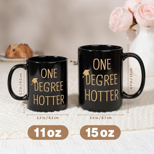 Petalsun Graduation Gift for Her, Him - 15oz Ceramic One Degree Hotter Mug - Image 3