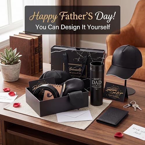 AmazingSpark 12 Pcs Men Gift Basket Tumbler Wallet Hat,Business Gift Box - Image 3