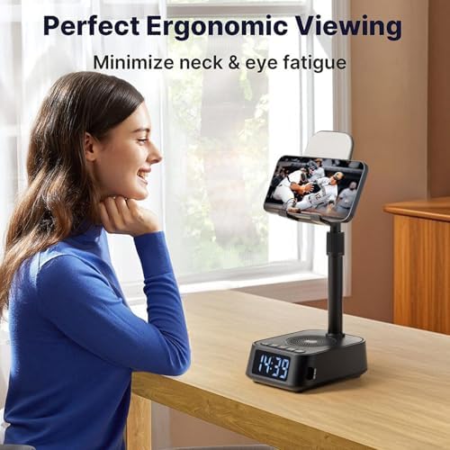 ASEAT Gifts for Men Women, Adjustable Phone Stand Bluetooth Speaker, Birthday Gifts Him Husband, Phone Holder for Kitchen Desk Bedroom, Cool Tech Gadget for Dad Mom Boyfriend, Christmas Ideal - Image 5