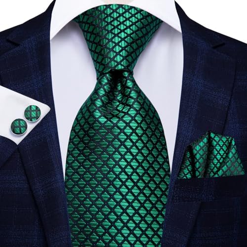 Hi-Tie Lot 5 Pcs Gift Box Mens Tie Set Necktie with Pocket Square Cufflinks Silk Neck Tie Collection - Image 5