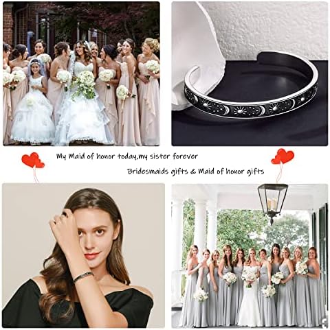 TONY & SANDY Inspirational Bracelets for Women Teen Girls Personalized Gifts for Daughter Granddaughter Mom Sister Friends Stainless Steel Engraved Cuff Birthday Easter Christmas - Image 5