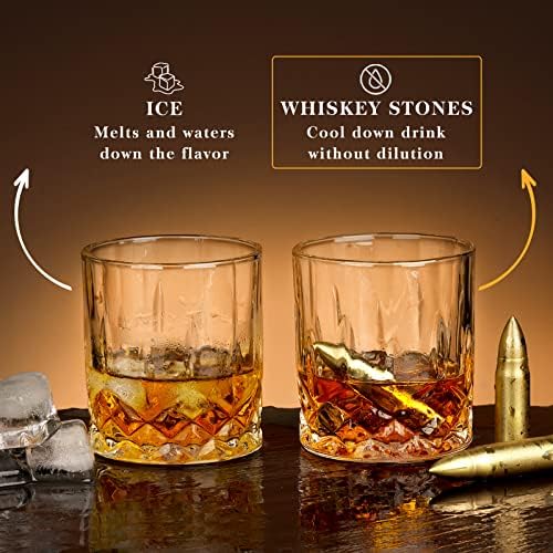 Oaksea Whiskey Stones Gifts Set for Men Dad Him, Reusable Stainless Steel Ice Cubes for Drinking, Fathers Day Anniversary Birthday Gifts for Husband Boyfriend Brother, Bourbon Man Cave Cool Stuff - Image 4