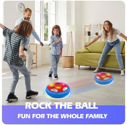 Ocditikl Hover Soccer Ball, Air Floating Soccer with LED Lights & Foam Bumper, Indoor Soccer Toys for Kids Ages 5-12, Ideal Easter Birthday for 4 5 6 7 8 9 10 11 12 Year Old Boys Girls - Image 4