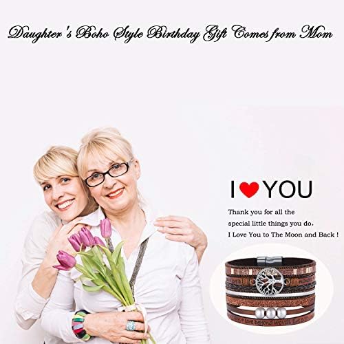 Desimtion Leather Wrap Bracelets for Women, Hidden Inspirational Message - Image 5