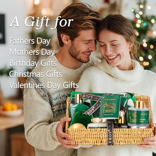 Eucalyptus Spa Gifts Set, 15Pcs Premium Spa Gift Baskets for Women & Men - Image 2