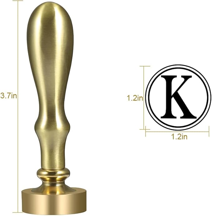 Ice Cube Stamp for Cocktails Ice Stamp Brass Head with Handle, Ice Branding Stamp for Ice Cubes Cocktail Whiskey Drinks Party Wedding Making DIY Crafting (Letter K)