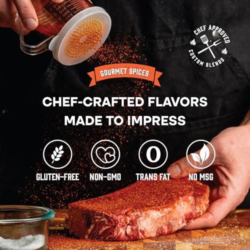 BBQ Grilling Rubs & Grill Seasonings Gift Set, 5 Gourmet Smoking Spice Rub Packs & Smoker Accessories, Spices Kit, Grilling Gifts For Men, Him, Dad, Husband, Gluten-Free, Kosher, Fathers Day Gift For Dad - Image 4