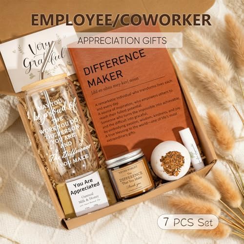 iAOVUEBY Employee Appreciation Gifts for Coworkers, Difference Maker Gift with Journal, Thank You Gift for Women, Teacher, Nurse, Secretary, Mentor, Leader, Counselor, Assistant Principal - Image 2