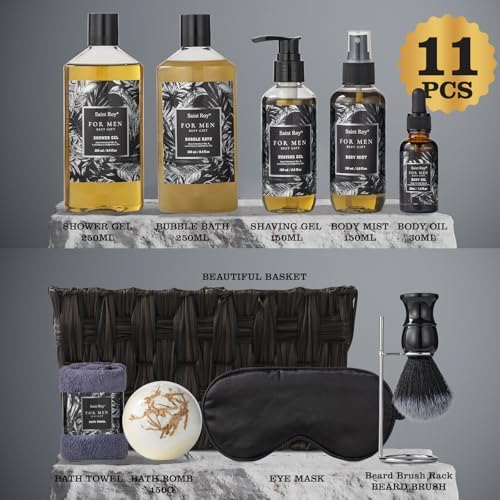 Fathers Bath and Body Gift Set for Men Birthday Gifts Baskets for Men Beard - Image 2