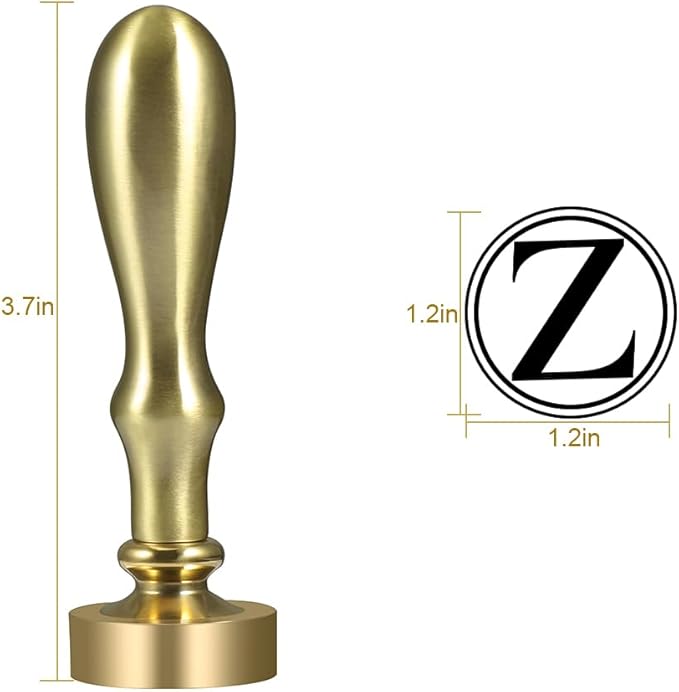 Ice Cube Stamp for Cocktails Ice Stamp Brass Head with Handle, Ice Branding Stamp for Ice Cubes Cocktail Whiskey Drinks Party Wedding Making DIY Crafting (Letter Z)