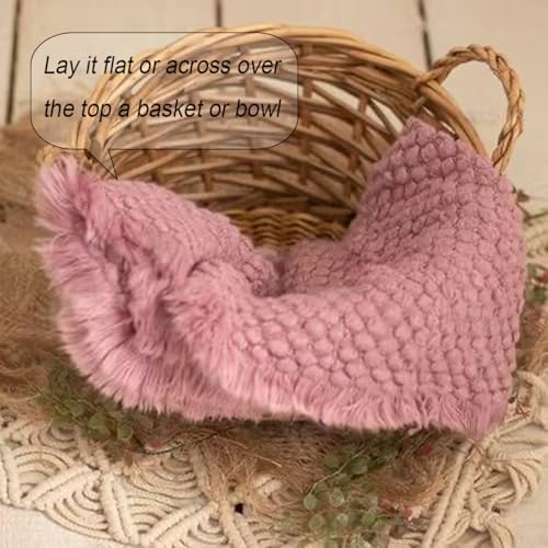 Zeroest Newborn Baby Photography Props Basket Filler Blanket (Cmeo Brown) - Image 4
