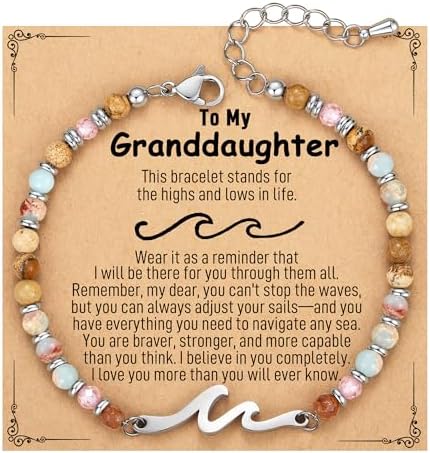 AryaHozel Wave Bracelets for Women, Birthday Gifts for Women, Jewelry Gift for Her Best Friend Sister Mom Daughter - Christmas Valentines Day Easter Graduation Birthday Gifts Ideas by AryaHozel