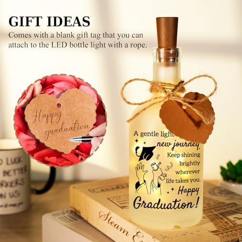 Vetbuosa Graduation Gifts, Decorative Bottle Night Light Graduation Gift for Her, Graduations Gifts for College High School Masters Degree Phd Nurse, Inspirational Grad Presents for her - Image 3