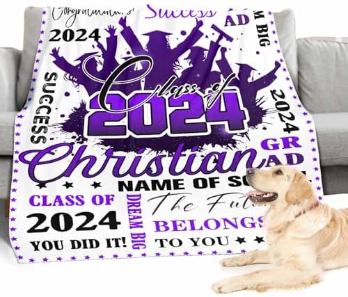 Blanket with Pictures Customized Senior Blanket Personalized Blankets Graduation Gift Blanket Class of 2024 Graduation Gifts Best Friend Blanket Custom Blankets with Photos 80x60inch - Image 4