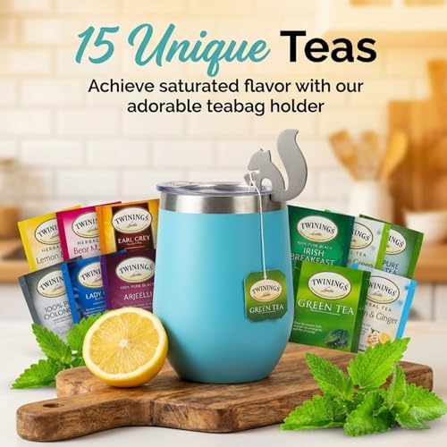 Modern Elegance Tea Tumbler Gift Set for Women, Teal - Image 3