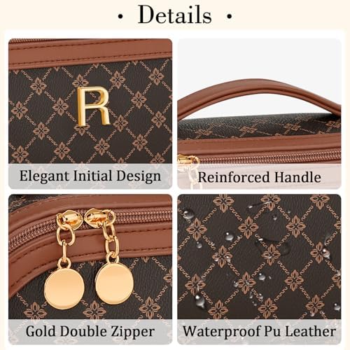 Initial Makeup Bag Personalized Gift for Women Teen Girls - Image 4
