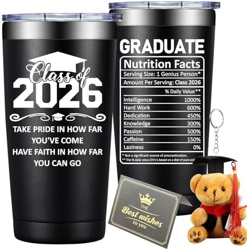 Grifarny Graduation Gifts Him, Boys 2026 - College, High School, Middle School Graduation Gifts for Men - Class of 2026 Graduate Tumbler Mug 20 oz by Grifarny