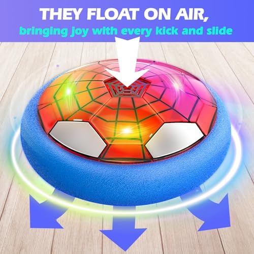 Ocditikl Hover Soccer Ball, Air Floating Soccer with LED Lights & Foam Bumper, Indoor Soccer Toys for Kids Ages 5-12, Ideal Easter Birthday for 4 5 6 7 8 9 10 11 12 Year Old Boys Girls - Image 2