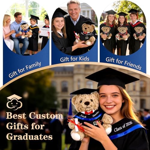 Personalized 2026 Graduation Teddy Bear with Name, Custom Stuffed Animal - Image 4