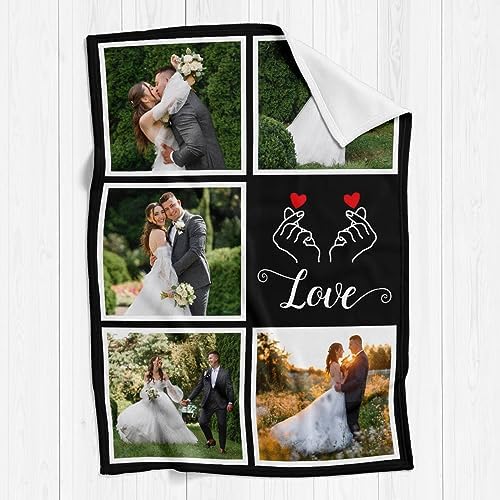 Personalized Couple Gifts for Boyfriends Girlfriends, Custom Blankets with Photos, Personalized Blanket with Photos & Text, Personalized Photo Blankets, Personalized Gifts for Valentines, Anniversary - Image 6