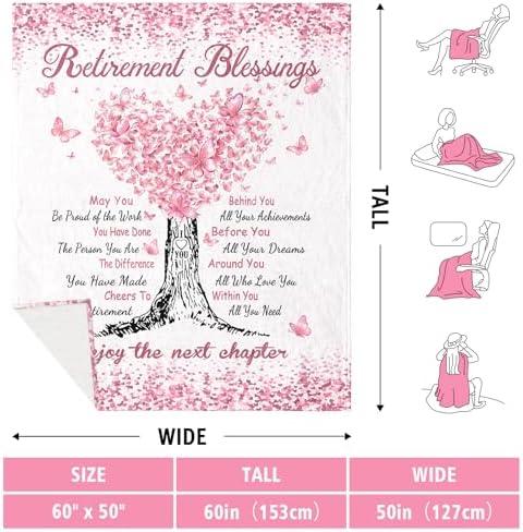 ACBEAT Retirement Gifts for Women 2026, Farewell Gifts for Coworkers Women, Retirement Blanket 60"X50", Going Away Gift, Retired Gifts, Best Retirements Gift Ideas for Grandma Teacher Nurse Boss - Image 7
