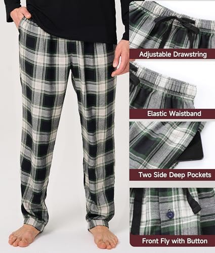 BAMBOO COOL Men's Pajama Set Long Sleeve PJs with Pants & Pockets - Image 5