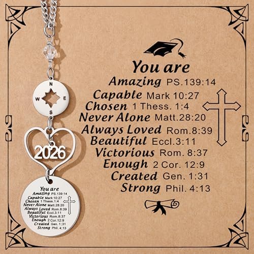 2026 Graduation Gifts for Her Him College Masters Degree Phd Rear View Mirror Accessories Car Mirror Hanging Accessories Graduation Gifts for Women Men by Yiyang