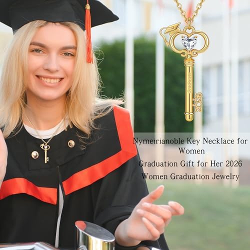 Graduation Gifts, Gold Key Graduation Necklace for Her 2026 Grad Gifts Anniversary Gold Jewelry for Women Sister Friend Classmates Teacher Nurse - Image 6