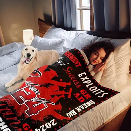2024 Graduation Blanket College Graduation Gifts for Him/Her Personalized Blanket with Pictures Funny Graduation Gift Custom Blanket Memorial Gift with Photo Text 50x60inch - Image 6