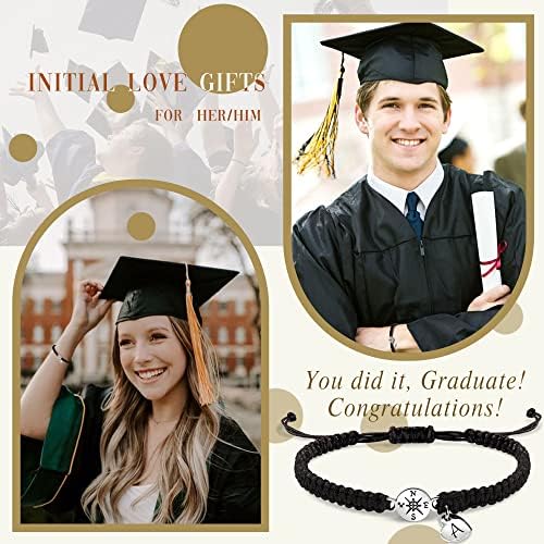 2026 Graduation Gifts, Graduation Gift for Her High School College Graduation Gifts for Teen Girls 5th 8th Grade Masters Degree Grads Initial Bracelets for Women Letter A-Z Charm Bracelet Daughter Niece Granddaughter Girlfriend Jewelry - Image 2