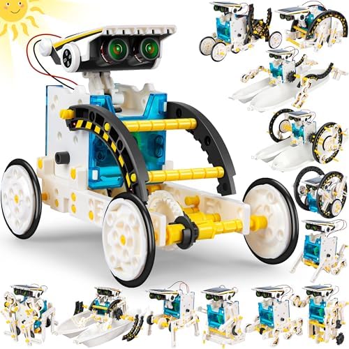 STEM 13-in-1 Solar Power Robots Toy,Educational Experiment DIY Robotics Kit by Bottleboom