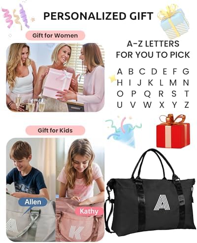 Gifts for Daughter, Initial Travel Duffel Bags, Sports Bags - Image 2