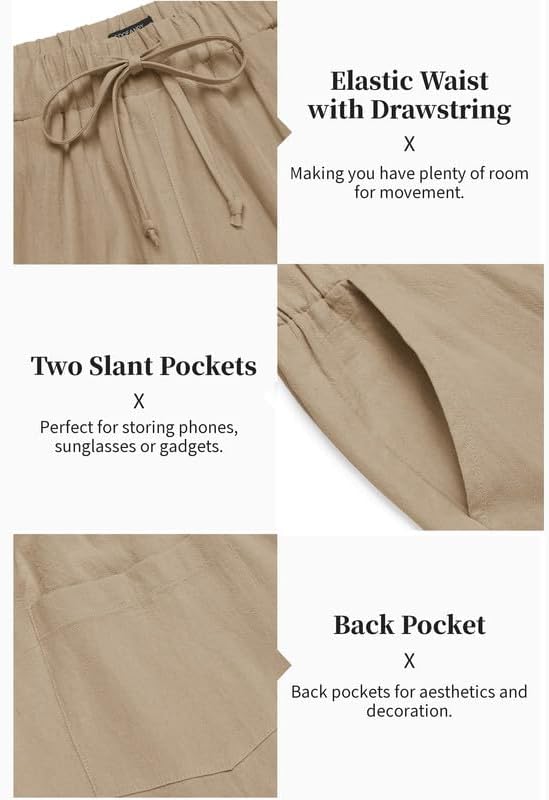 COOFANDY Men’s 2 Piece Cotton Linen Set Casual Beach Outfits Long Sleeve - Image 5