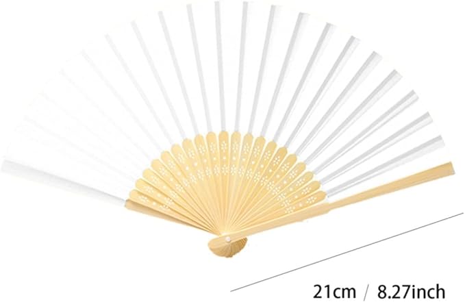 Paper Hand Fans, 8.3 Inch Foldable Handheld Fans for Wedding Favors, Party Decorations, Bridal Shower, Baby Shower, Summer Cooling, Decoration Fan (Multicolor)