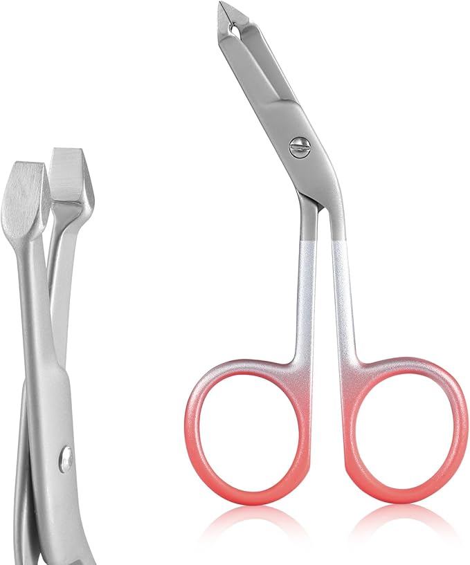 Professional Scissor Tweezer - Premium Quality Stainless Steel Tweezers with Handles, Larger Grabbing Surface Area, Precision Eyebrow Tweezers for Women and Men Facial Hair