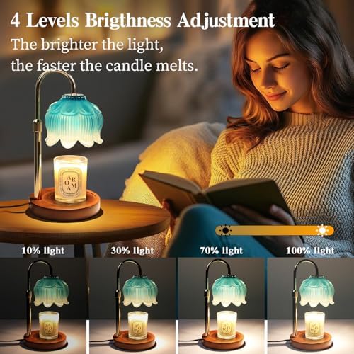 GEEZO Fragrance Candle Warmer Lamp，Electric Candle Warmer with Timer & Dimmer，Mom Christmas Birthday Gifts for Women, House Warming Gifts New Home Bedroom Decor - Image 3