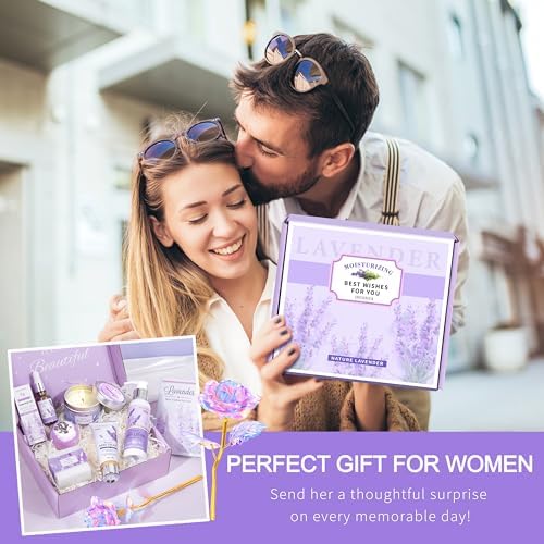 Gifts for Women, Lavender Spa Bath and Body Gift Set - Image 7